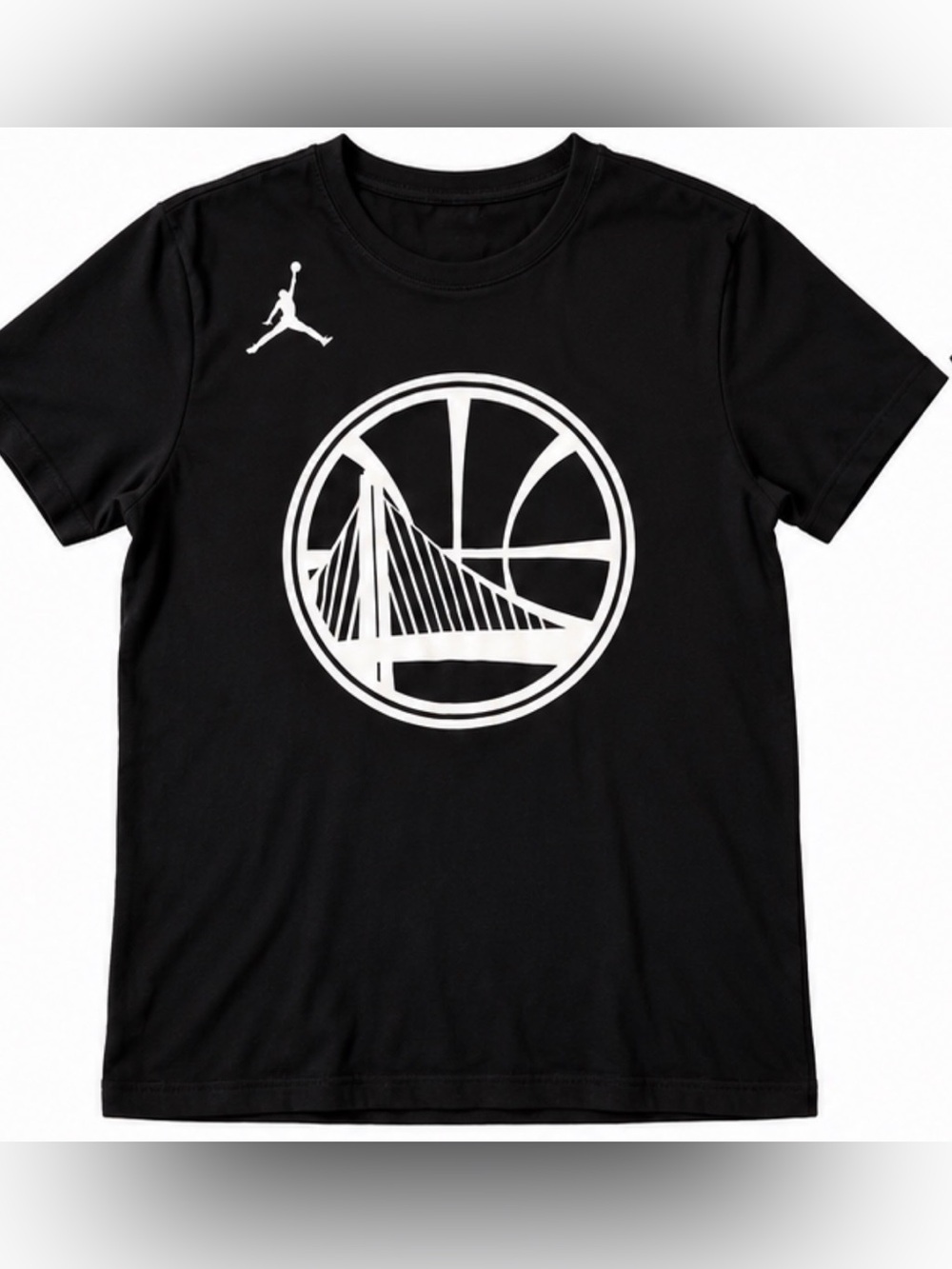 Jordan Black Tee with White Warriors Bridge Logo